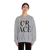 Grace with Flowers Grey Sweatshirt