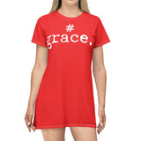 #Grace T-shirt Dress in Red