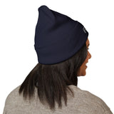 #Grace Embroidered Cuffed Beanie Hat
