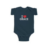 Infant Bodysuit — "I  GRACE" Baby Onesie (Personalized Name Love Design)