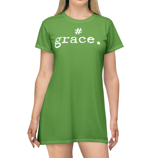 #Grace Green T-shirt Dress