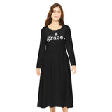 #Grace Long-Sleeve Dress in Black
