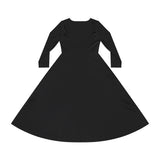 #Grace Long-Sleeve Dress in Black