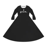 #Grace Long-Sleeve Dress in Black