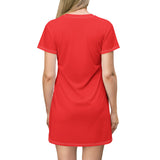#Grace T-shirt Dress in Red