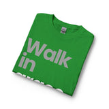 Walk in Grace Long Sleeve T-shirt in Black, Green, Navy & Red