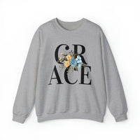 Grace with Flowers Grey Sweatshirt