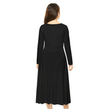 #Grace Long-Sleeve Dress in Black