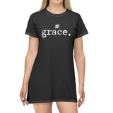 #Grace Black T-Shirt Dress