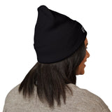 #Grace Embroidered Cuffed Beanie Hat
