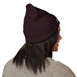 #Grace Embroidered Cuffed Beanie Hat