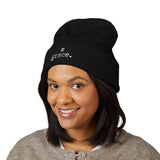 #Grace Embroidered Cuffed Beanie Hat