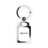 #Grace Rectangle Photo Keyring